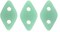 CzechMates Diamond 6.5 x 4mm Czech Glass Two Hole Bead, Matte - Turquoise